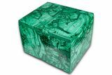 Wide Malachite Jewelry Box - DR Congo #335709-1